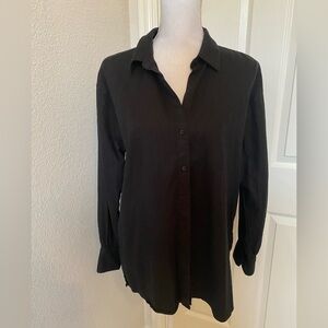 Banana Republic Factory Black Linen Blend Shirt